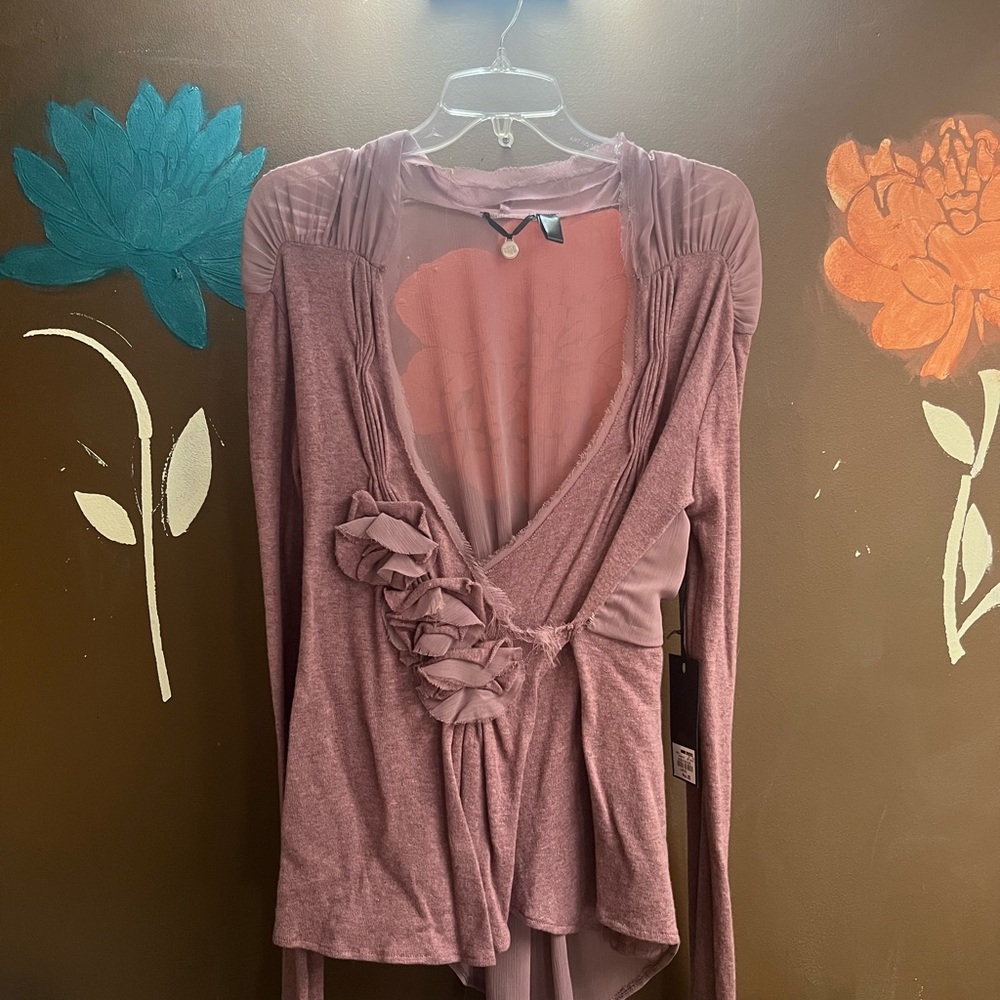 NWT BUCKLE Soft Lavender Knit Sweater